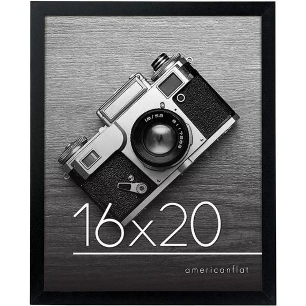 16x20 Poster Frame in Black - Composite Wood with Polished Plexiglass